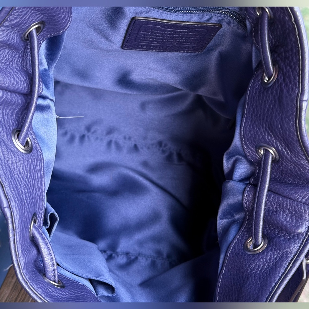 Coach Purple Leather Bucket Bag - Picture 13 of 16